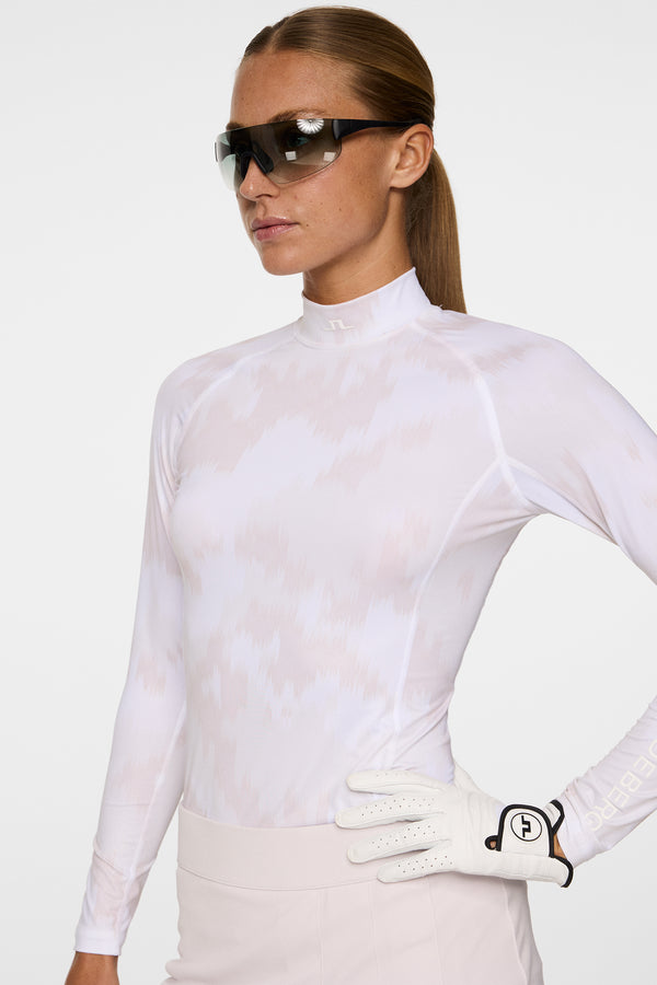 Ella Print Compression Top / Warp Gray Lilac L