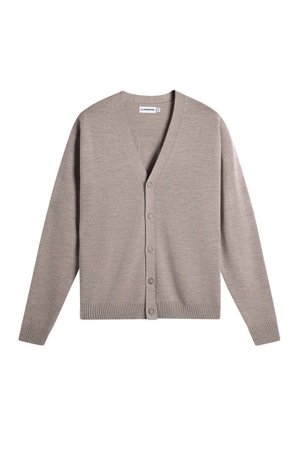 Jared Merino Cardigan / Brindle Melange
