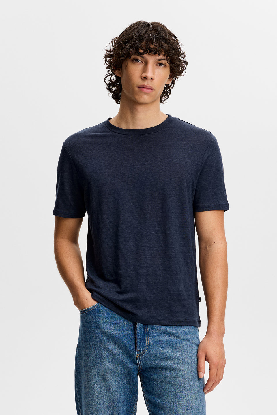 Coma Linen Tee / JL Navy