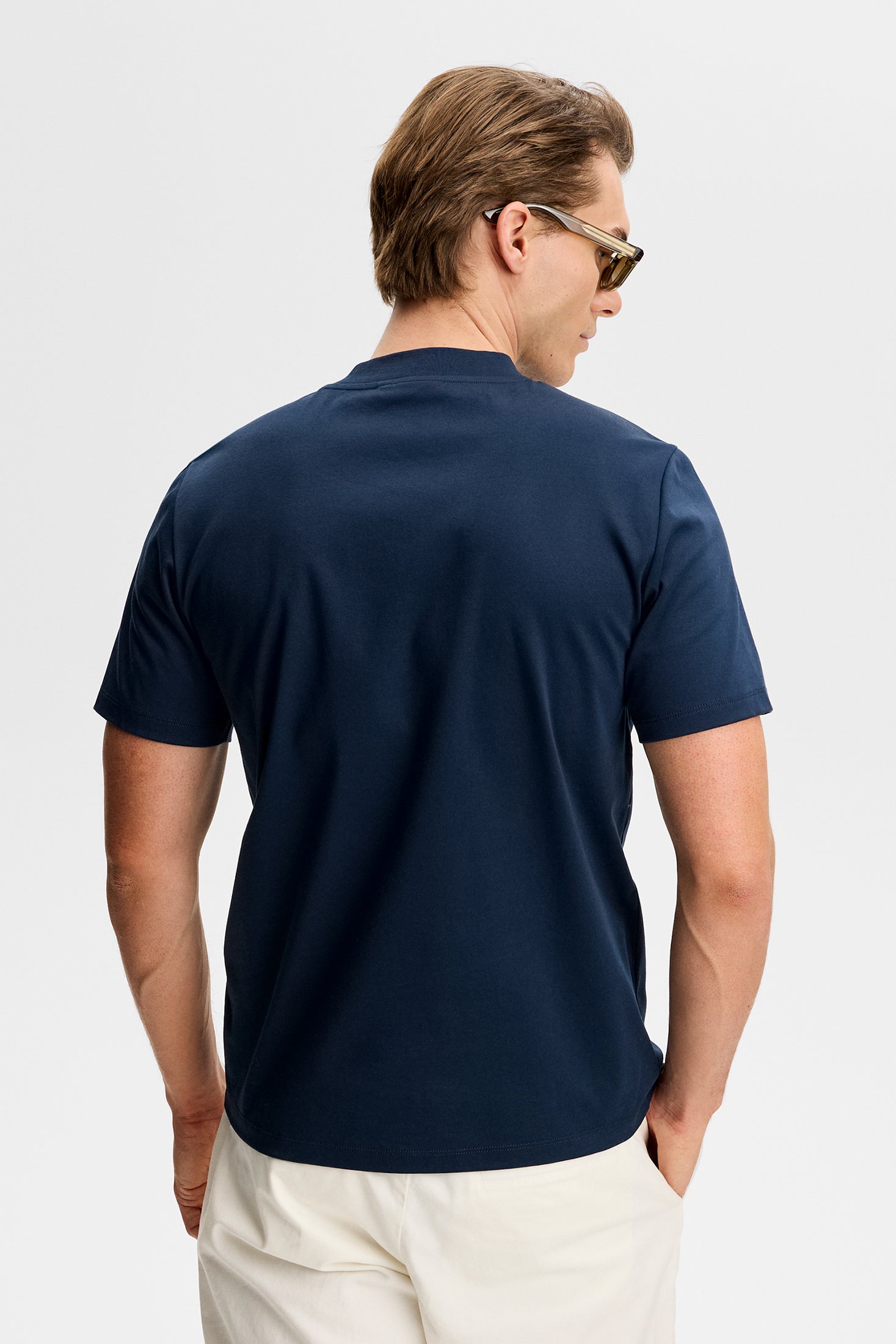 Ace Mock Neck T-Shirt / JL Navy | J.Lindeberg Official