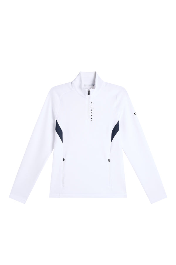 Selena Quarter Zip Mid Layer / White