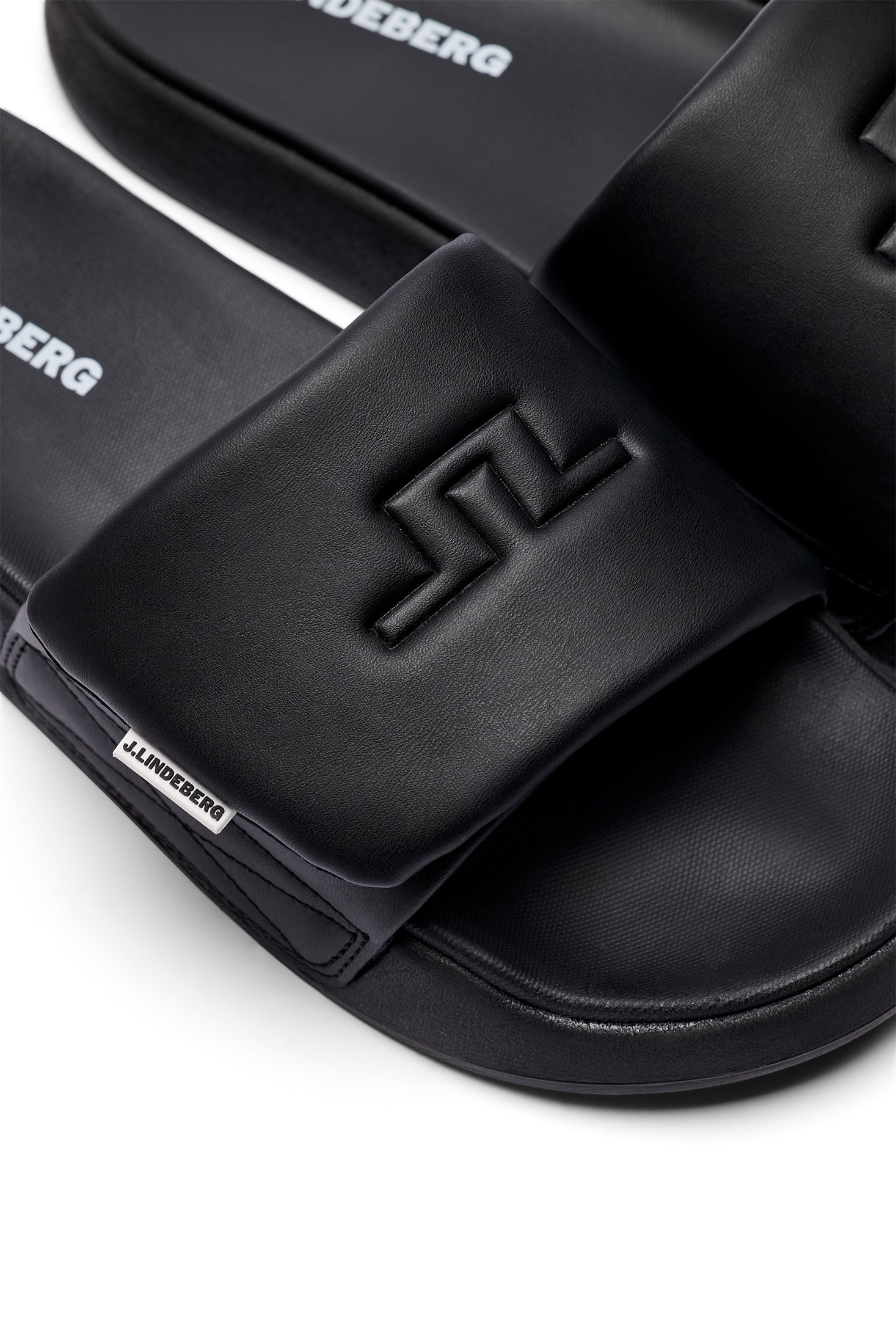 J.LINDEBERG 073-68301 定価14,300円　新品タグ付き Bridge Logo Slides / Black – J.Lindeberg EU
