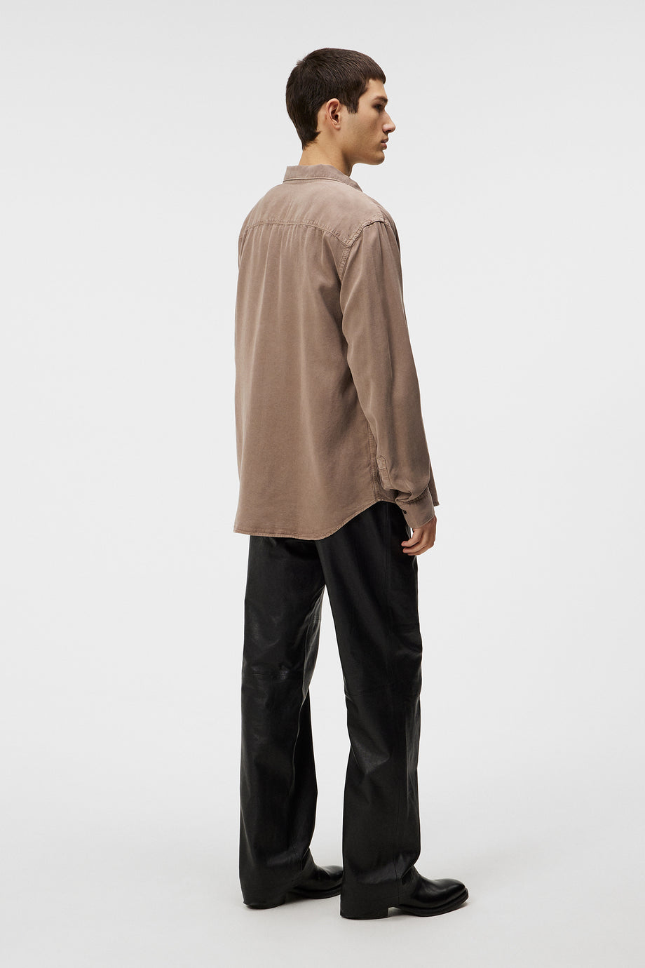 Slim LS Comfort Tencel Shirt / Walnut