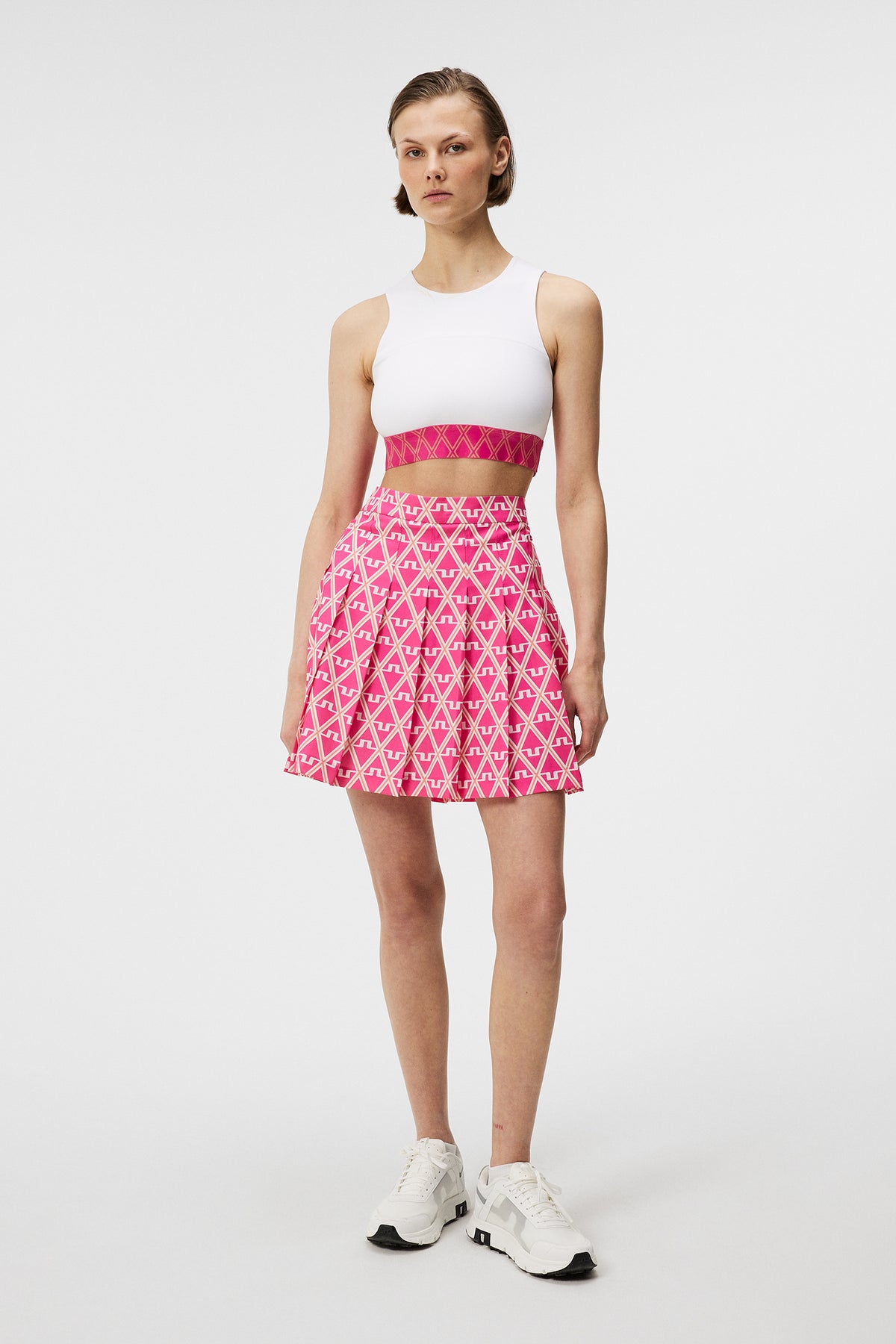 Adina Print Skirt / Geo Fuchsia Purple