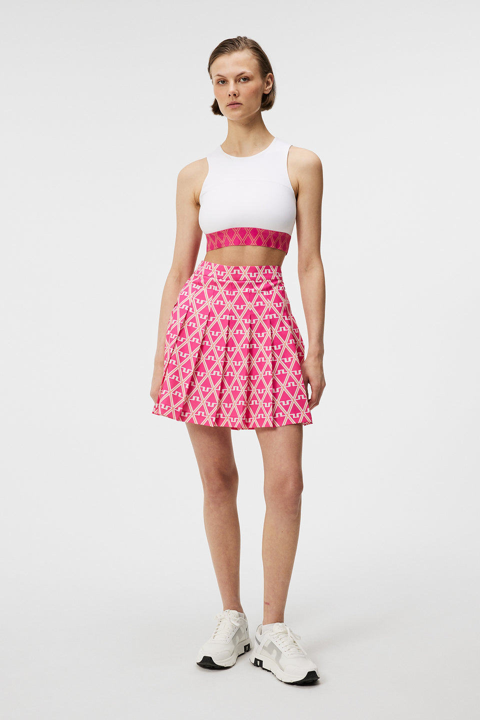 Adina Print Skirt / Geo Fuchsia Purple