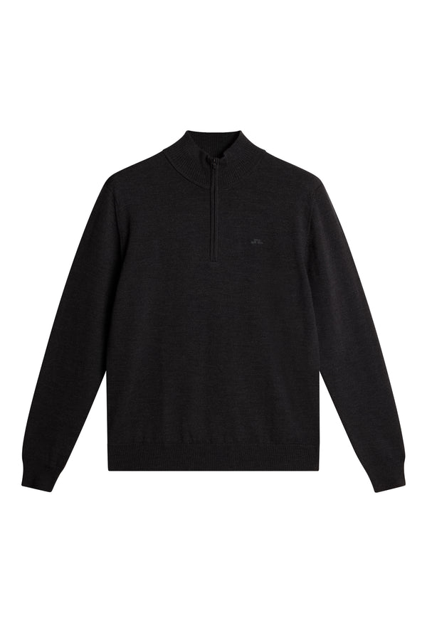 Kiyan Merino Quarter Zip / Dark Grey Melange