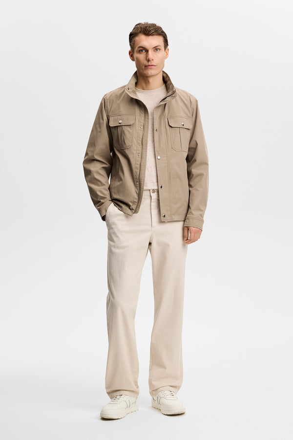 Devyn Straight Cotton Pants / Moonbeam