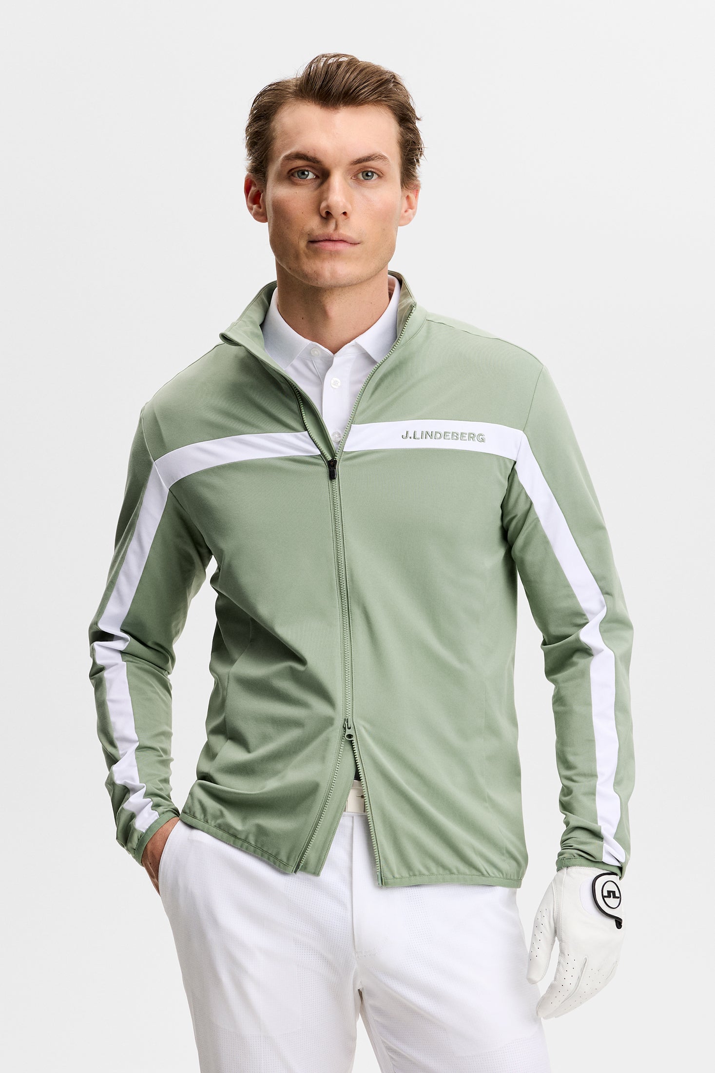 Jarvis Mid Layer / Hedge Green – J.Lindeberg EU