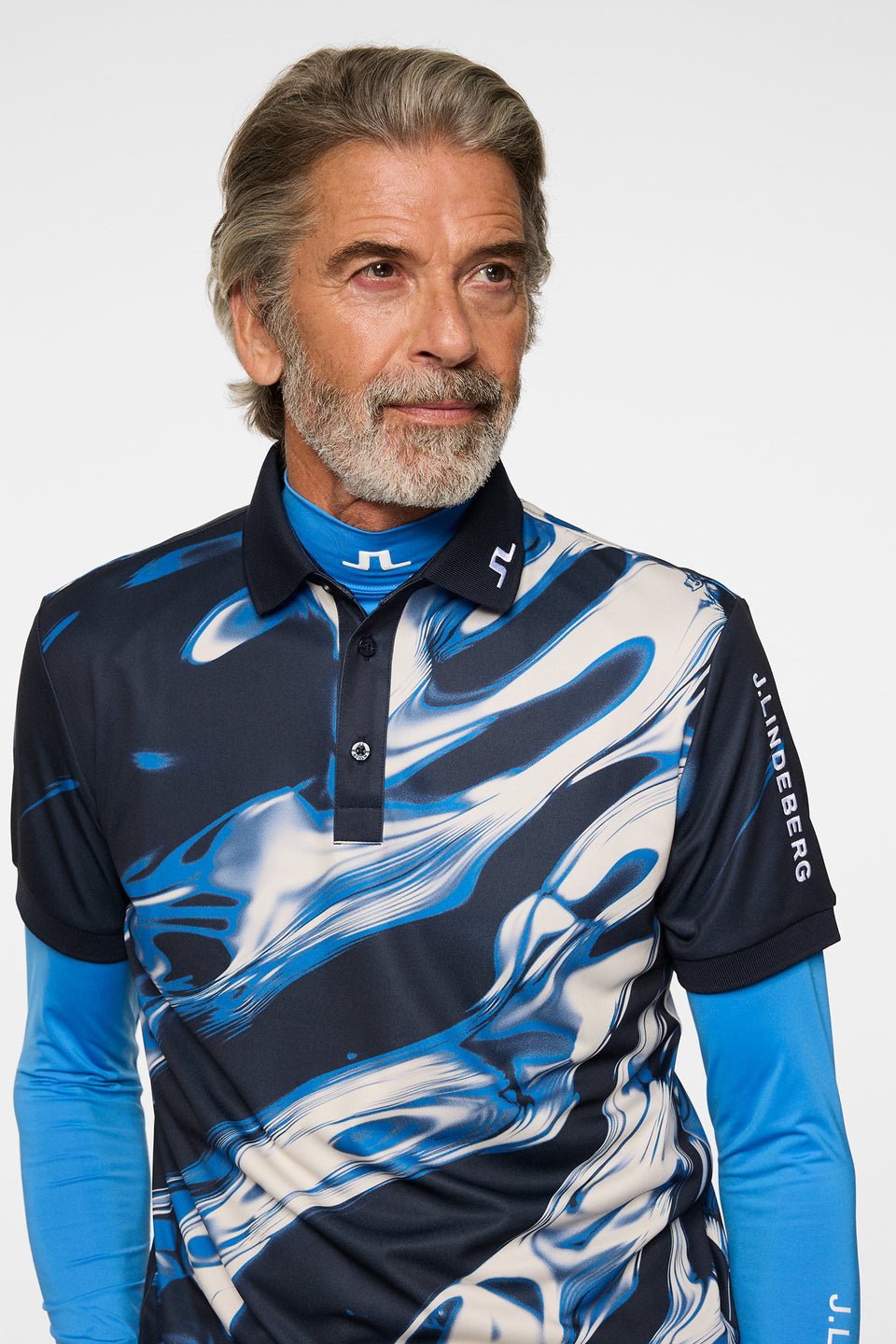 Tour Tech Print Polo / ORGANIC 5- BLUE