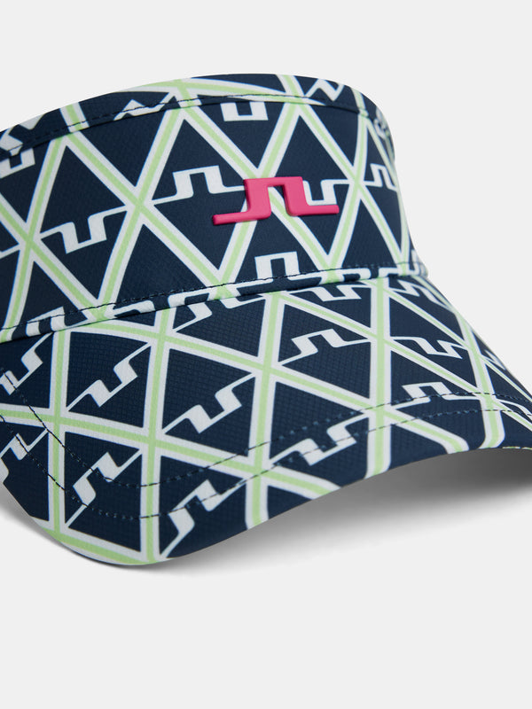Bonnie Print Visor / Geo JL Navy