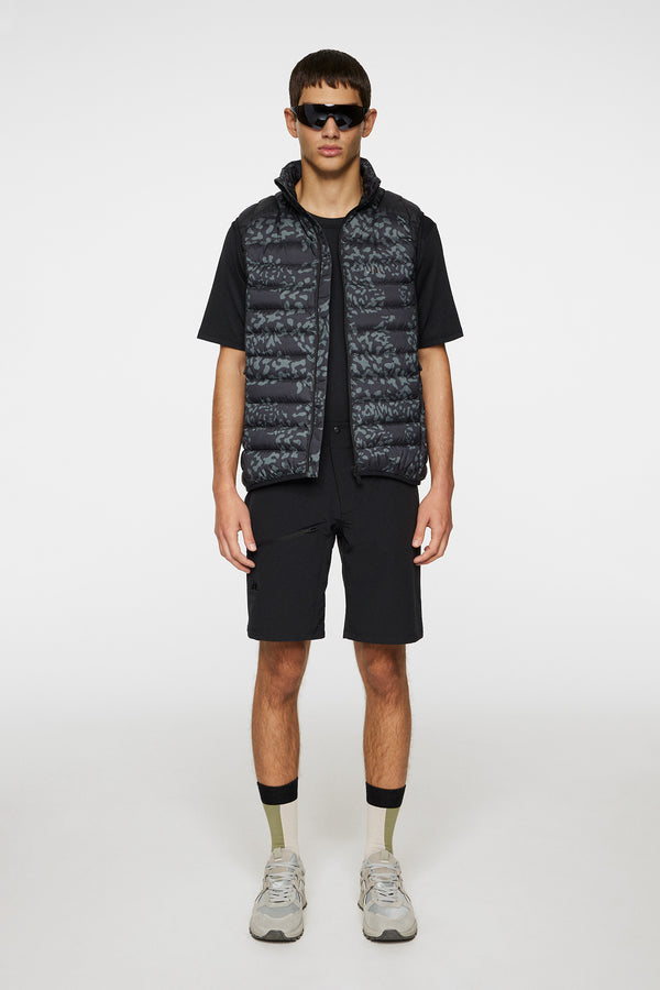 Oden Light Down Vest Print / Snake Rock Asphalt M