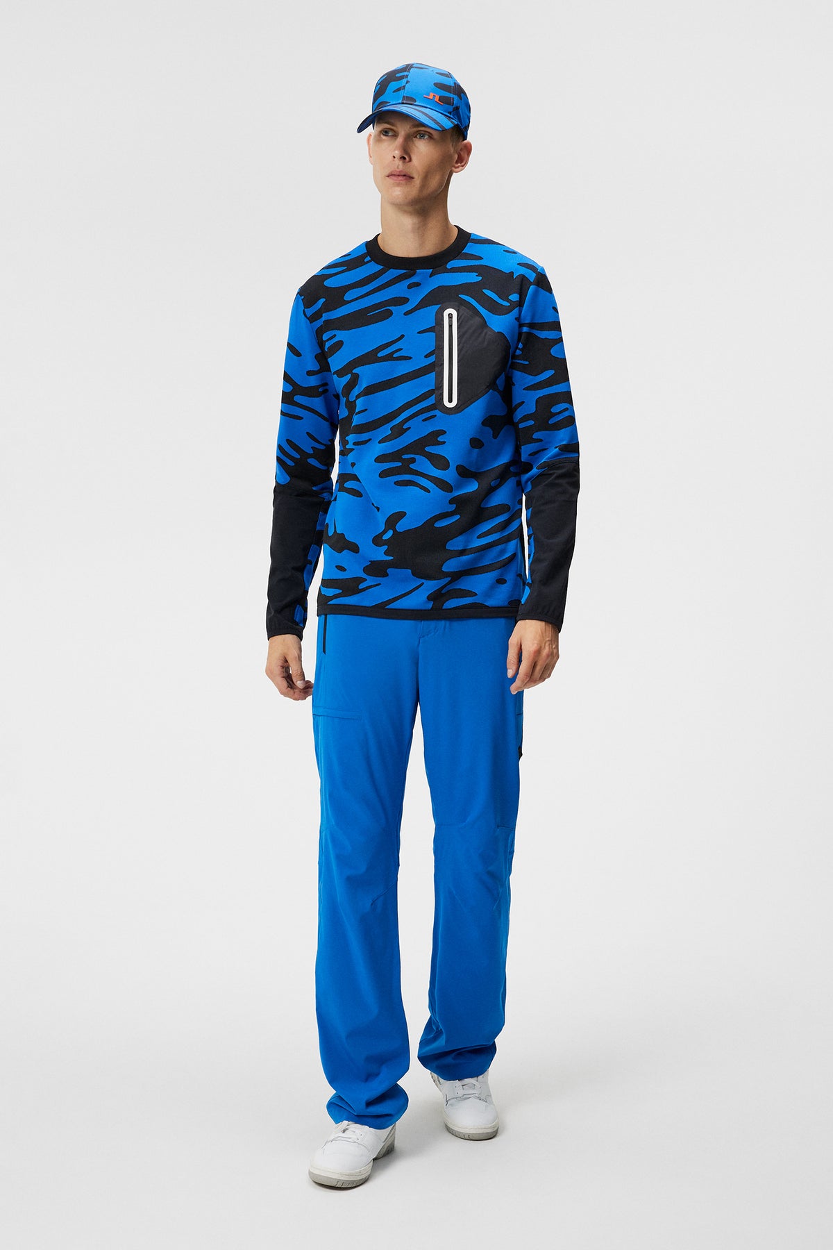 Alonso Jacquard Crew Neck / Neptune Nautical Blue