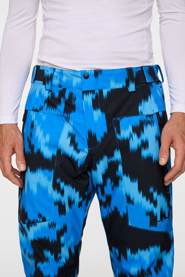 Clarke Pant Printed / Warp Sonic Blue L