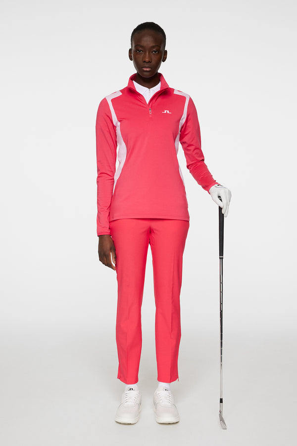 Mae Quarter Zip Mid Layer / Azalea