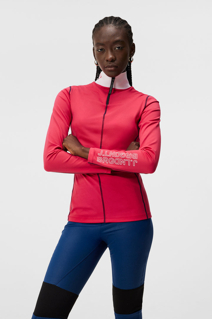 Powderhorn Mid Layer / Rose Red J.Lindeberg