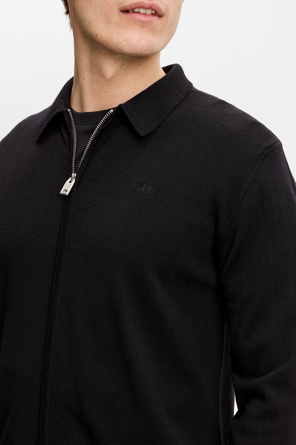 Kaleb Merino Cardigan / Black