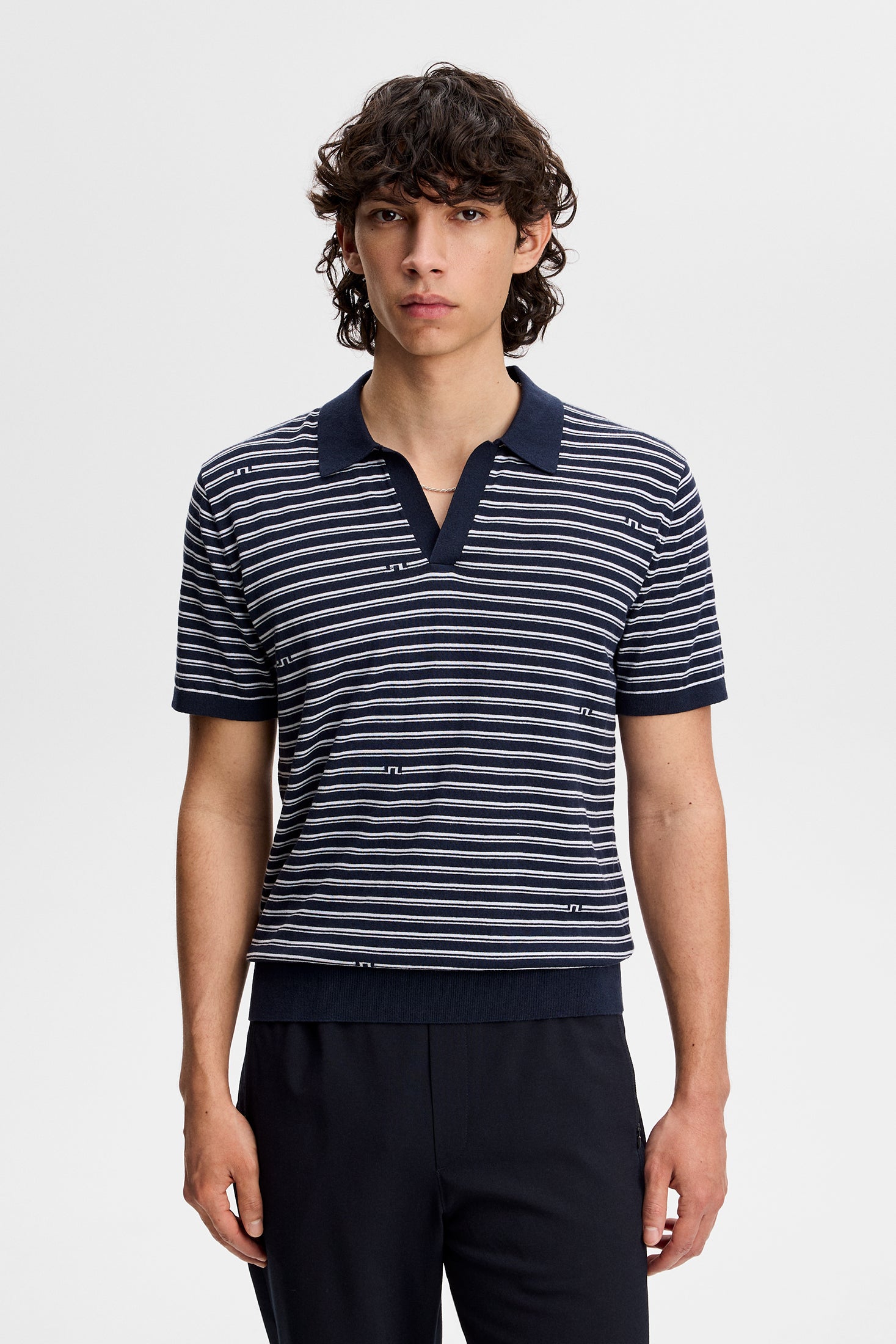 Ben Structure Stripe Polo / Bridge Stripe Navy – J.Lindeberg EU