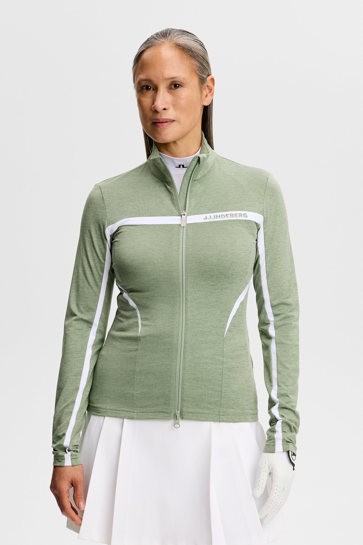 Janice Mid Layer / Hedge Green Melange – J.Lindeberg EU
