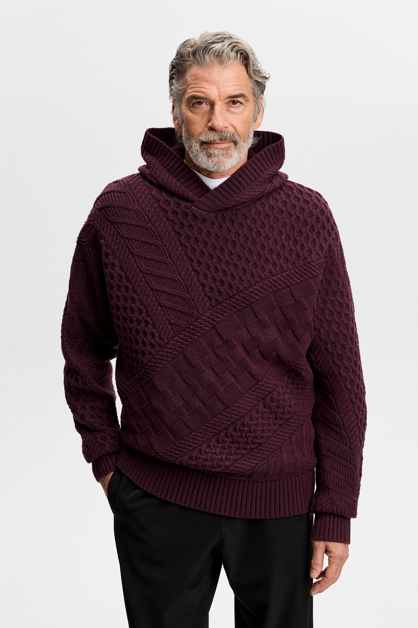 Savio Cable Knit Hoodie | Knitwear | J.LINDEBERG®