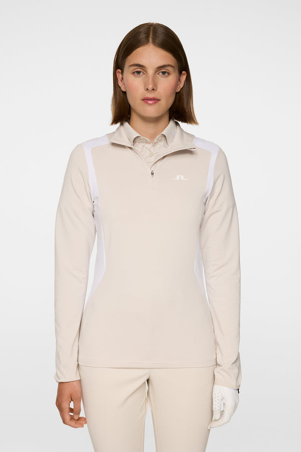 Mae Quarter Zip Mid Layer / Moonbeam