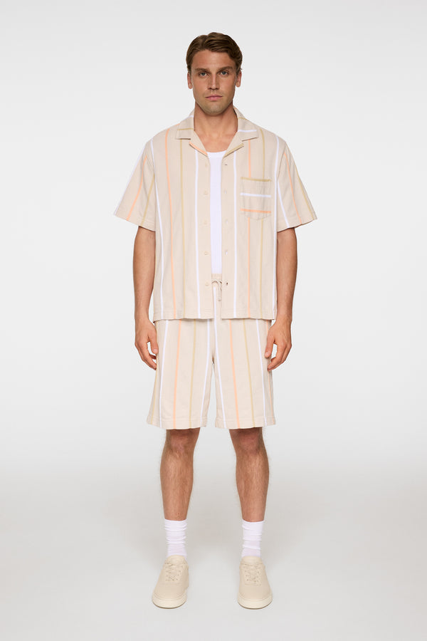 Theron Stripe Resort Shirt / Moonbeam