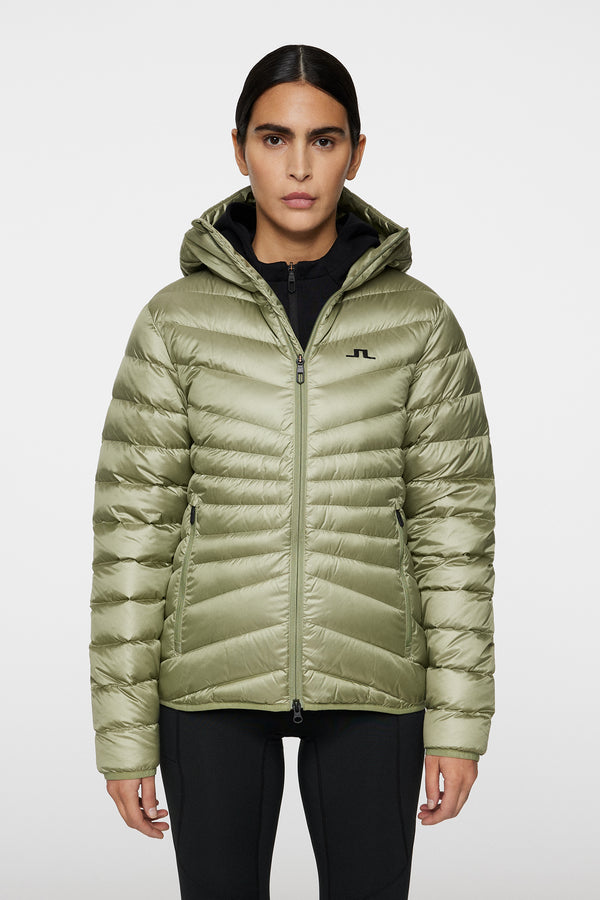Lara Light Down Hood / Oil Green