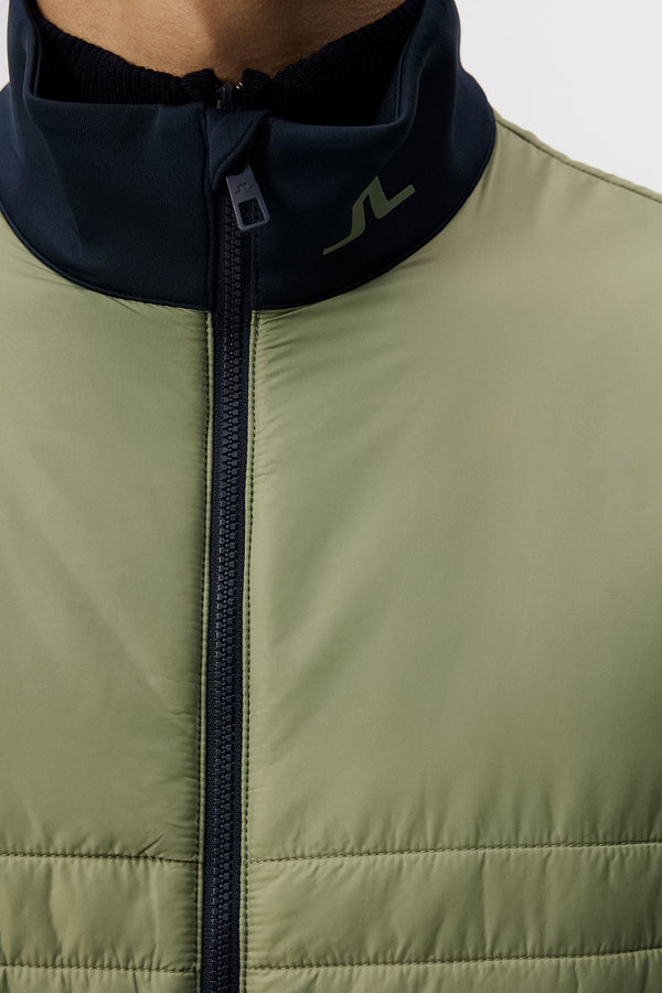 Martino Quilt Hybrid Vest / Oil Green