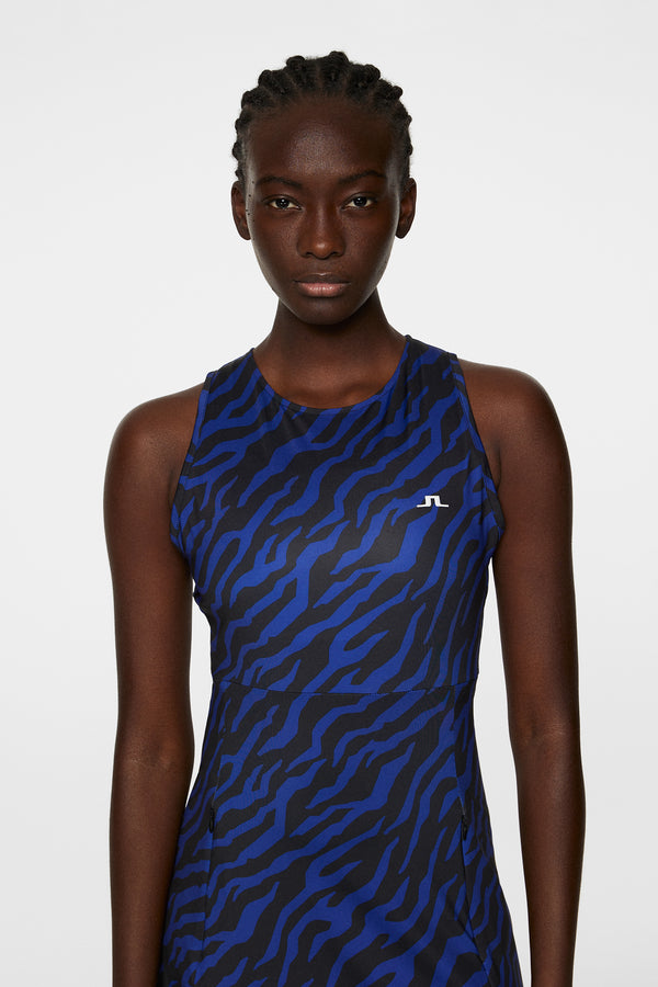 Cora Print Dress / Tour Tiger Clematis M