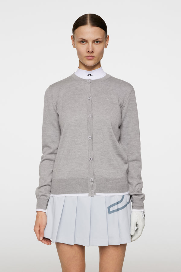 Joanna Knitted Cardigan / Light Grey Melange