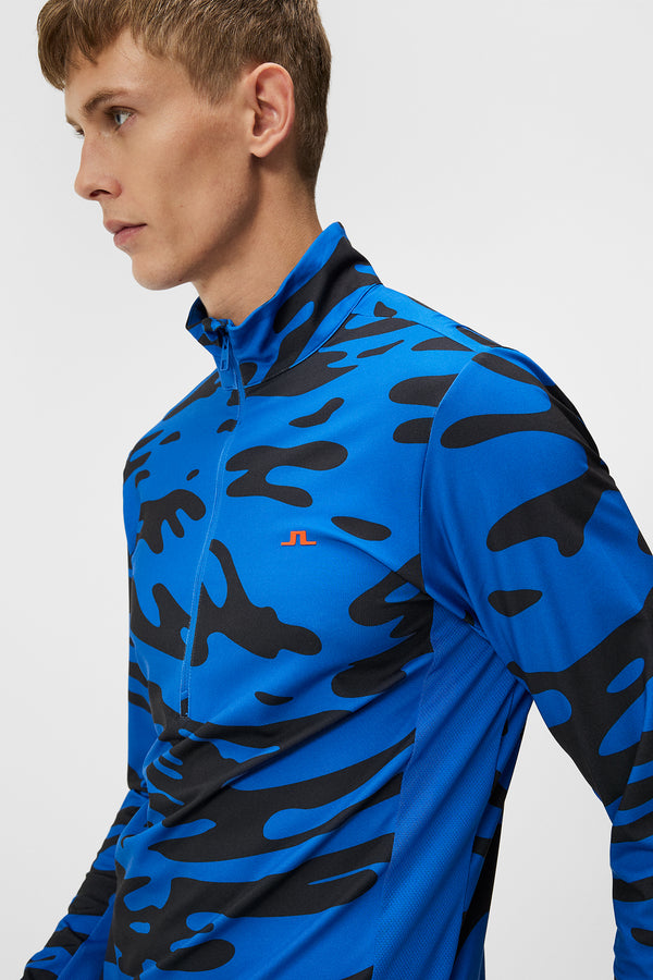 Luke Print Mid Layer / Neptune Nautical Blue