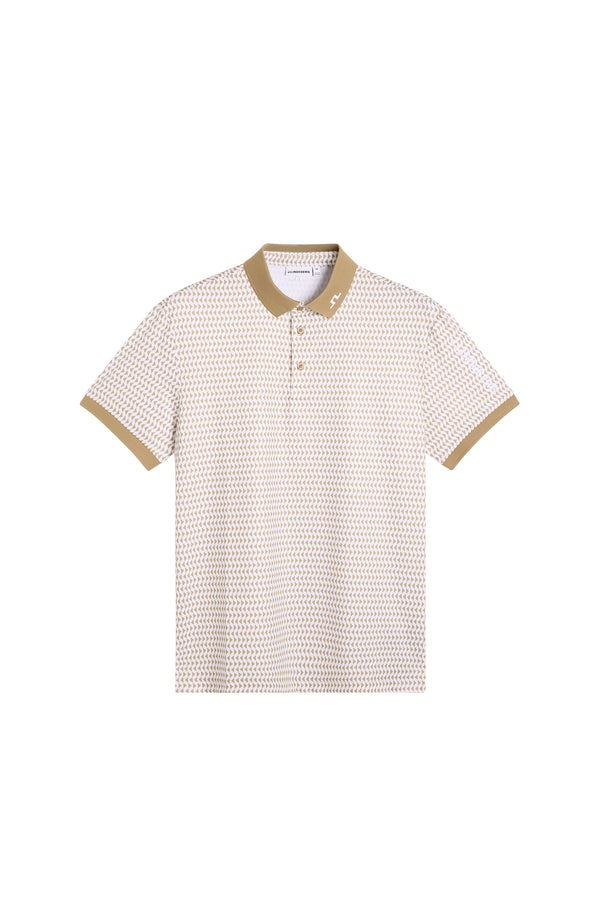 Tour Tech Print Polo / Diamond Kelp White S