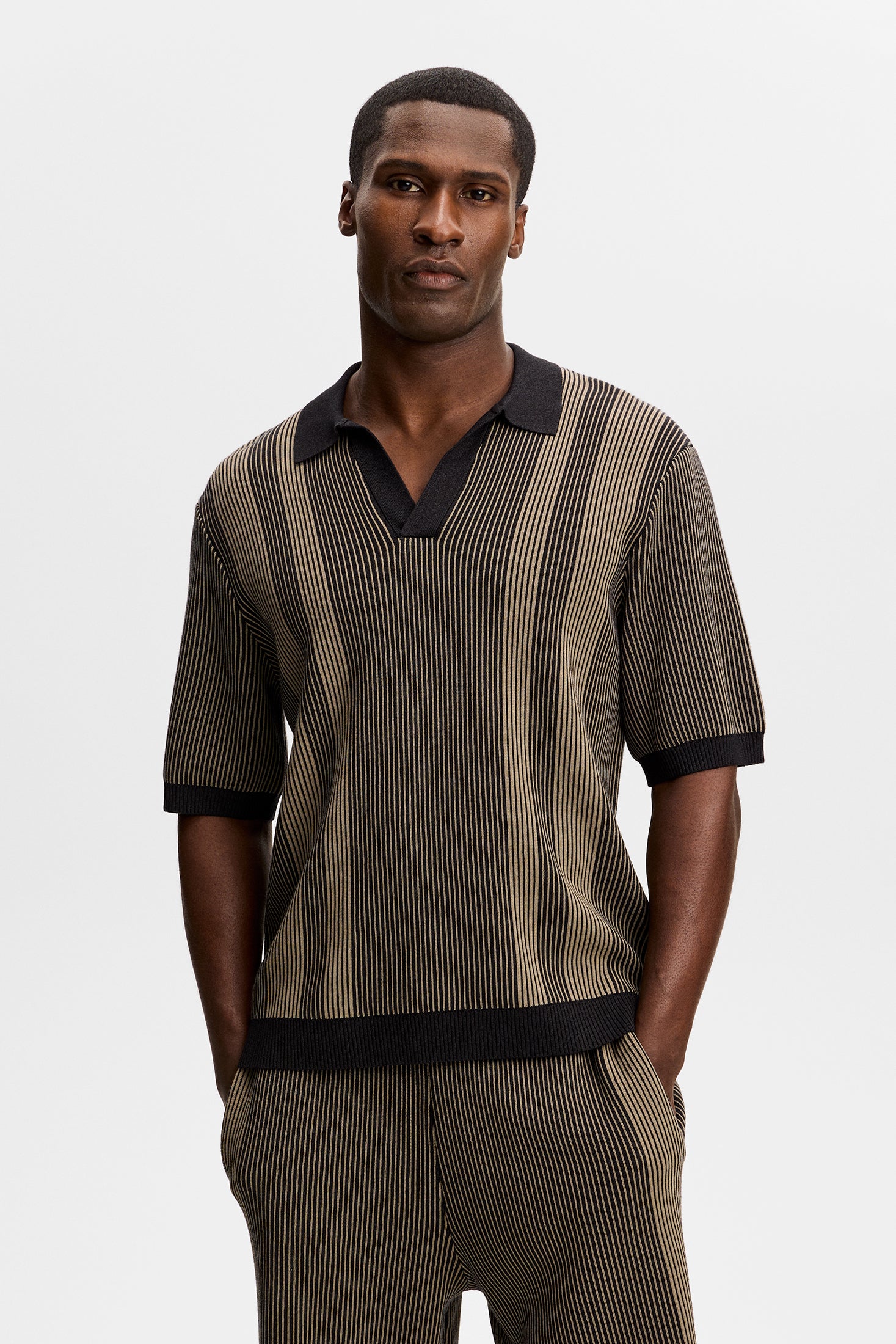 Second/Layer ニットポロ M Sal Knitted Polo / Black – J.Lindeberg EU