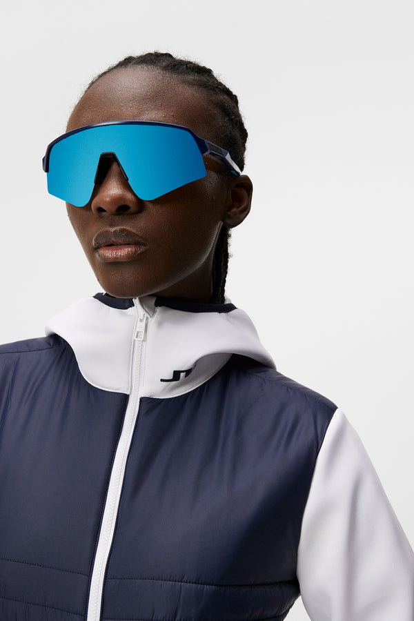 Martina Quilt Hybrid Hood / JL Navy
