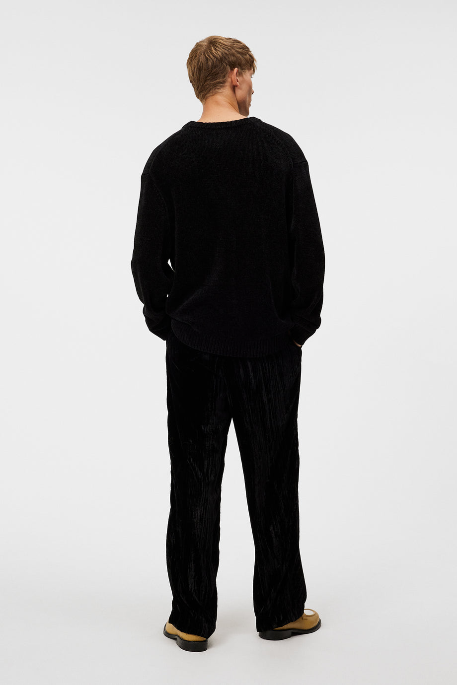 Charles Chenille Sweater Black J Lindeberg charles-chenille-sweater-black-j-lindeberg