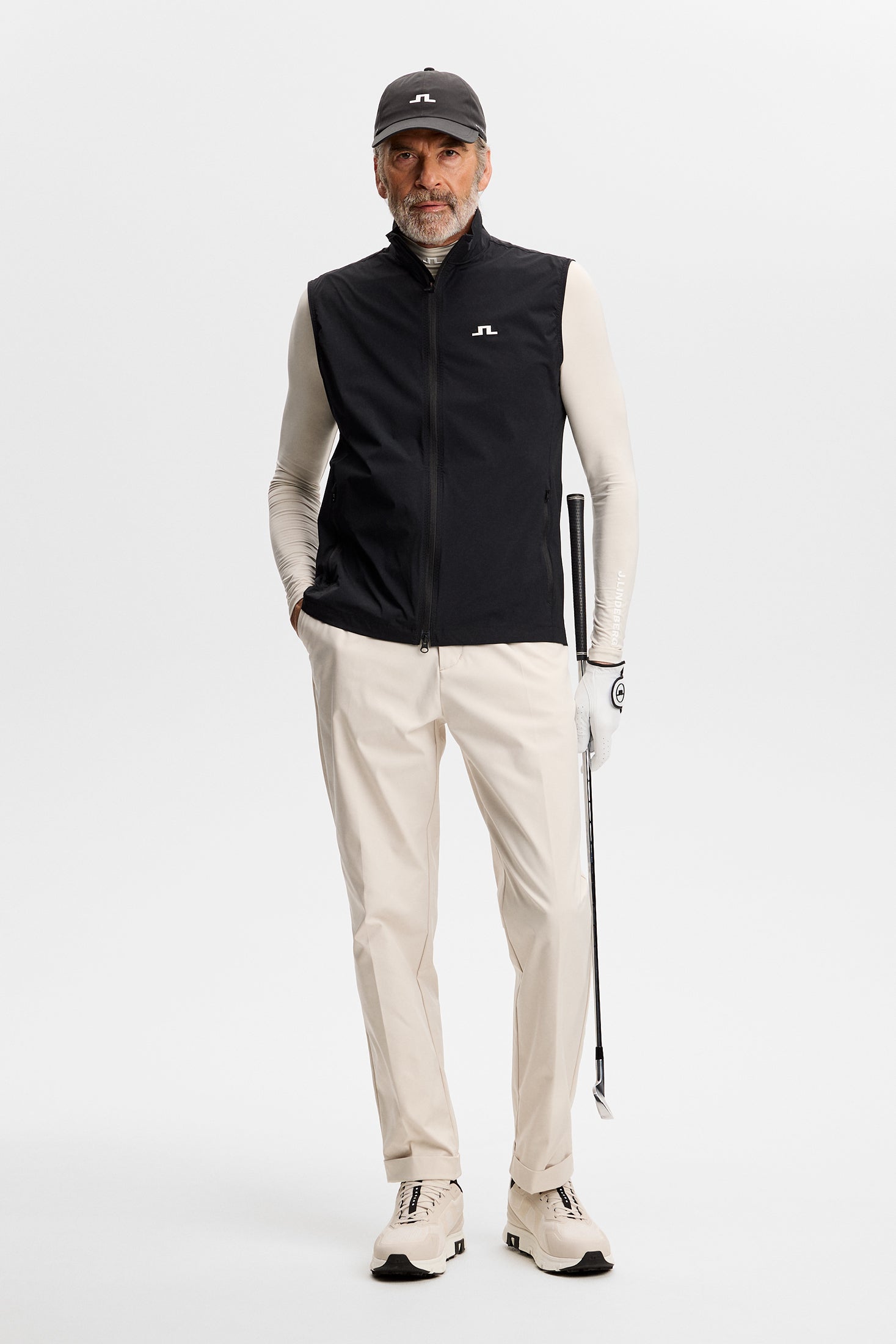 Ash Light Packable Vest / Black | J.Lindeberg Official