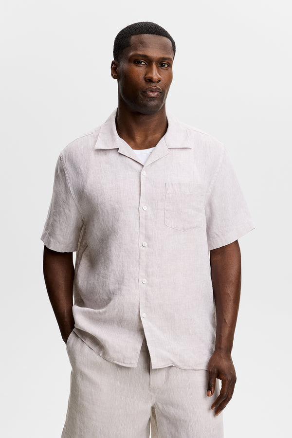 Elio Linen Shirt / Moonbeam