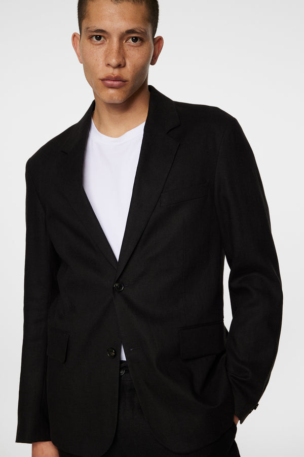 Alban U Super Linen Blazer / Black
