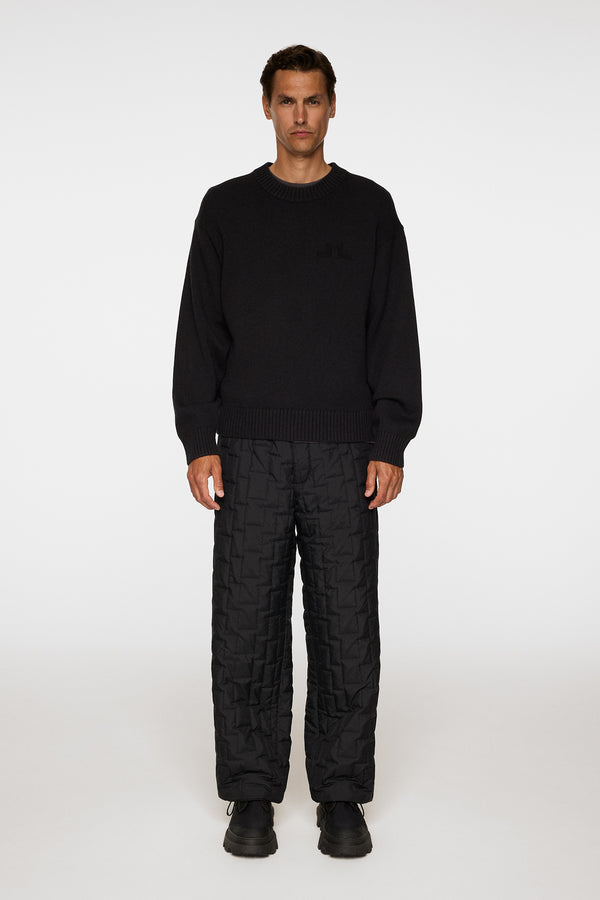 Eddy Cotton Wool Crew Neck / Black