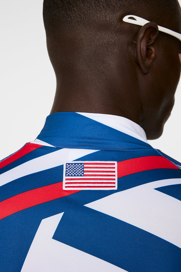 Rene print Baselayer / US Golf Red