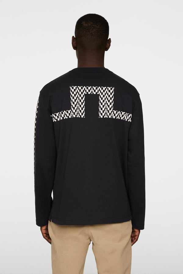 Walsh LS Print T-shirt / Black