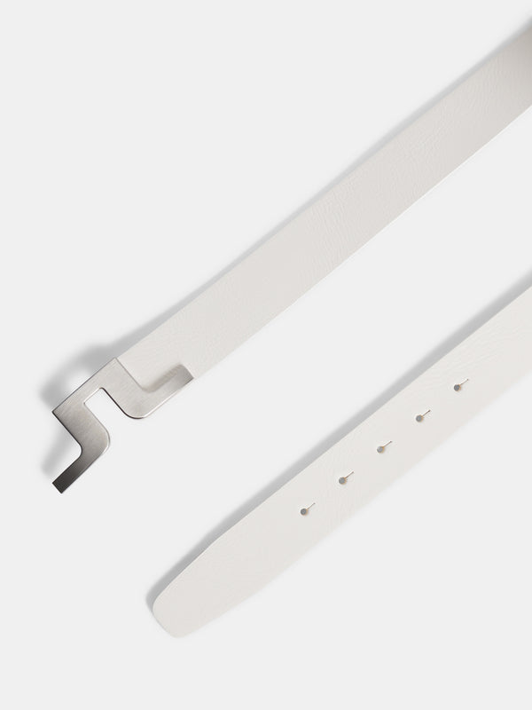 Bridger Leather Belt / White