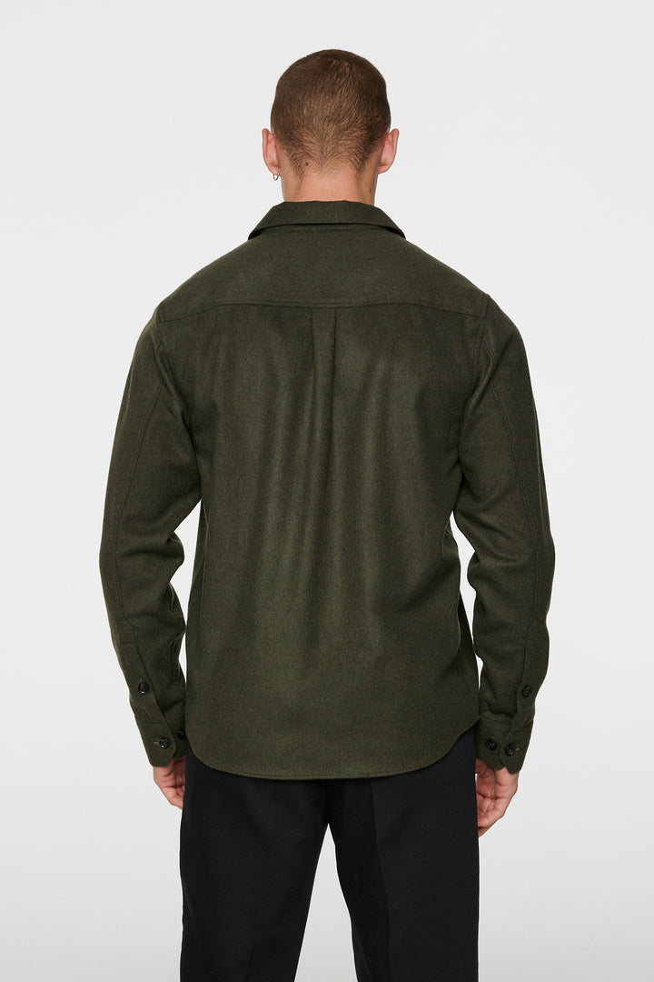 Jcogrid Eddie Wool Blend Overshirt LsOlive Night main image 0