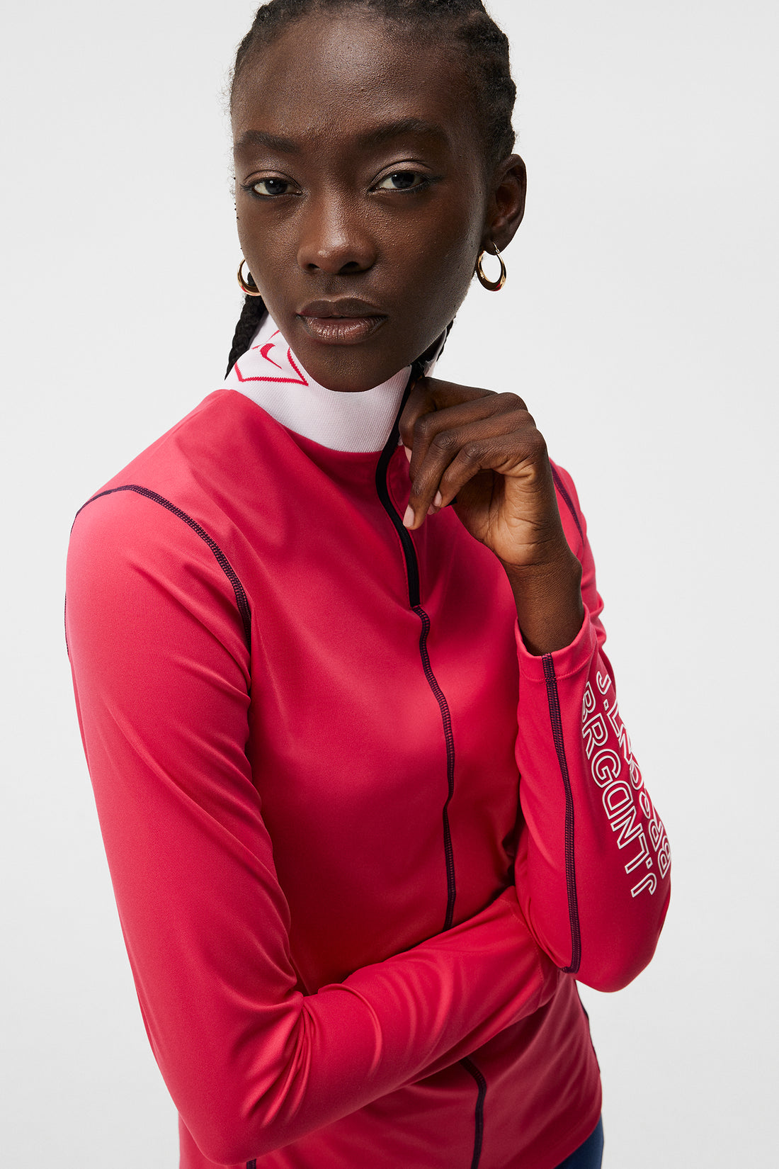 Powderhorn Mid Layer / Rose Red J.Lindeberg