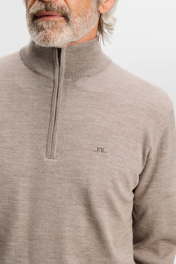Kiyan Quarter Zip Sweater / Brindle Melange