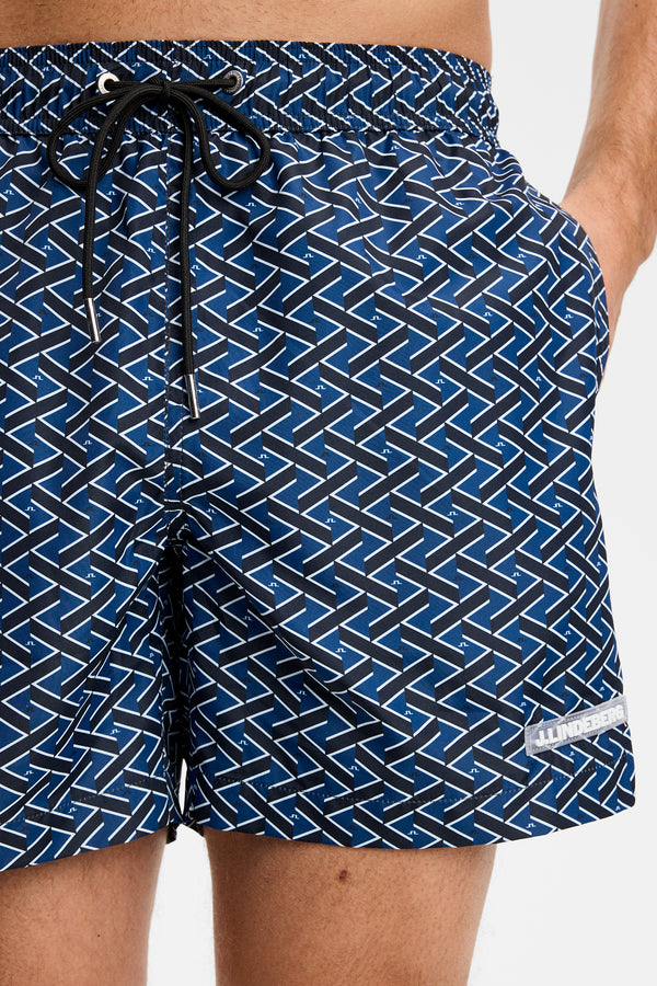 Banks Ladder Print shorts / Ladder Estate Navy S