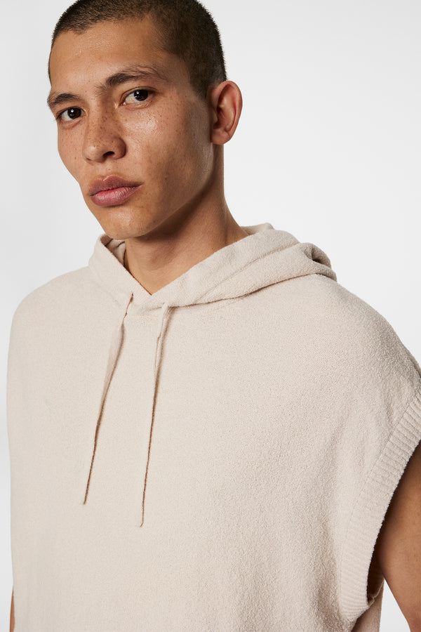 Finley Hooded Knit Vest / Moonbeam