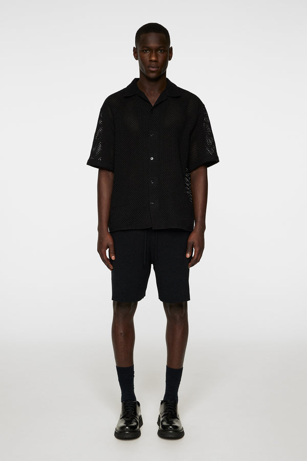 Ellis Crochet Shirt / Black