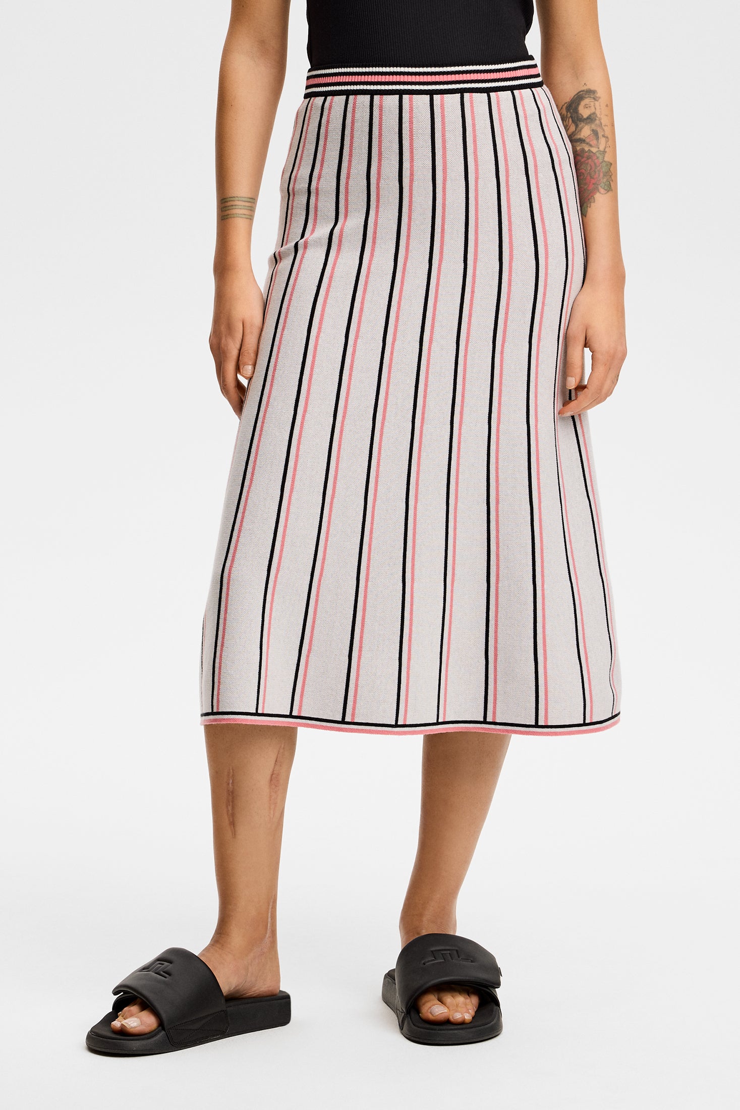 Nora Knit Midi Skirt / White | J.Lindeberg Official