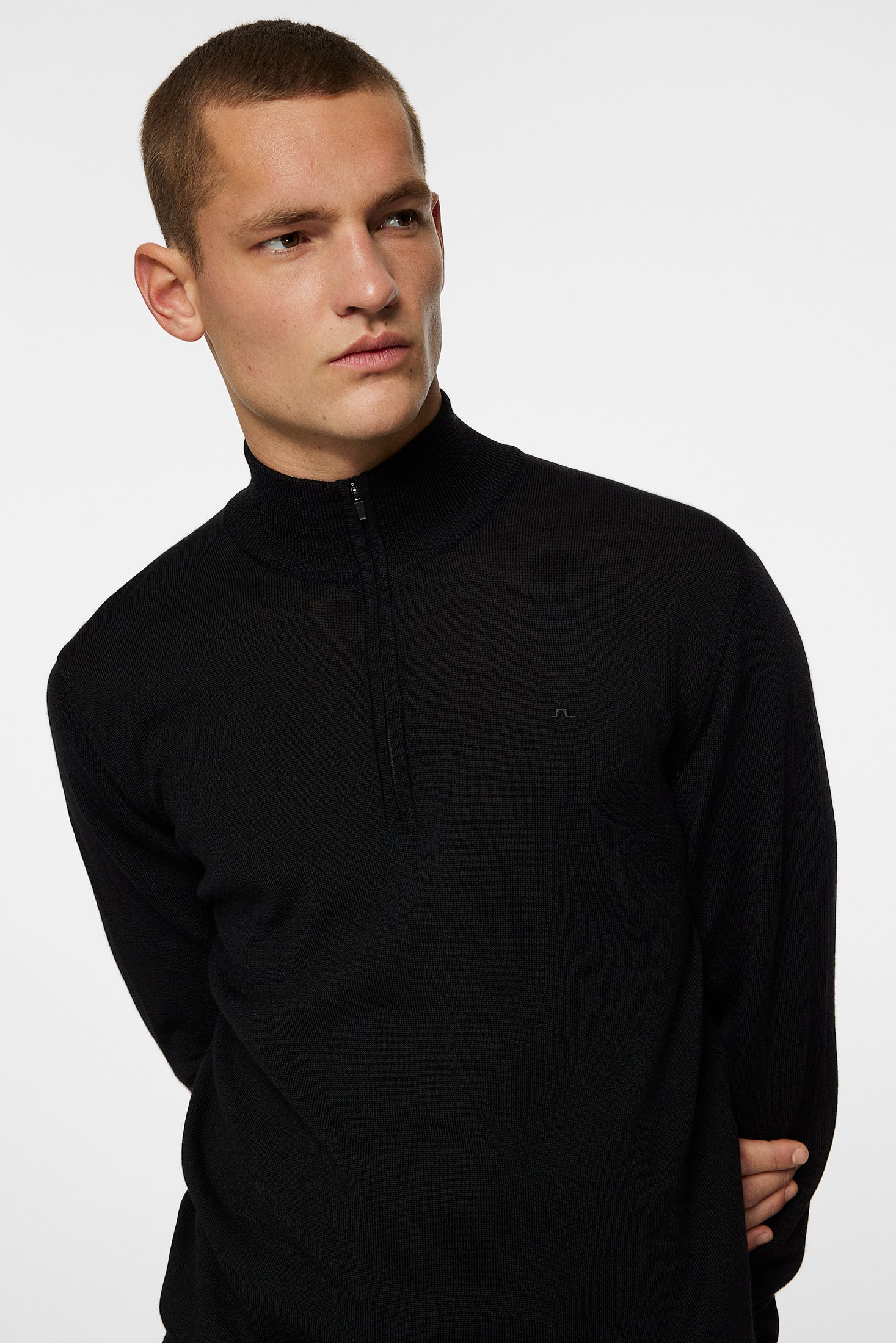 Kiyan Merino Quarter Zip / Black – J.Lindeberg EU
