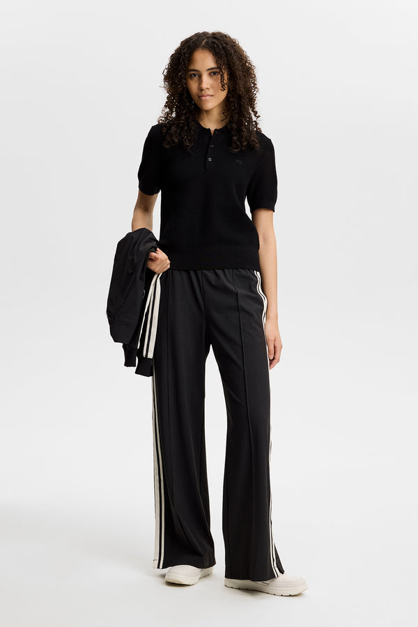 Blake Structure Knit Polo / Black
